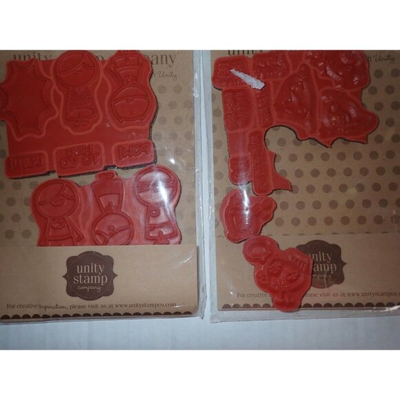 LOT Unity Stamps Sets Bunny Hugs Woodland Little Outer space Birdie Ladies Lads - Picture 6 of 8